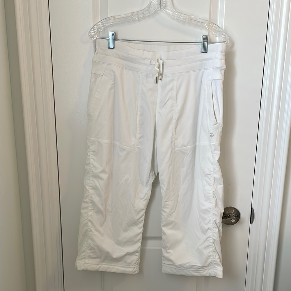 lululemon athletica White Cropped Drawstring Pants